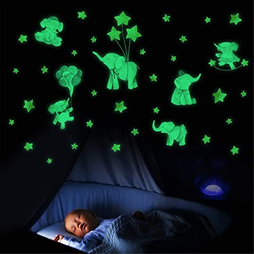 SWECOMZE Leuchtsticker Wandtattoo, Cartoon Tier Elefant Leuchtsterne selbstklebend Aufkleber, Leuchtaufkleber Leuchtsticker Babyzimmer Deko für Mädchen Jungen Geschenke SWECOMZE Leuchtsticker Wandtattoo, Cartoon Tier Elefant Leuchtsterne selbstklebend Aufkleber, Leuchtaufkleber Leuchtsticker Babyzimmer Deko für Mädchen Jungen Geschenke von SWECOMZE
