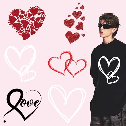 6 Blatt Valentinstag Bügelbilder Herz Valentinstag Bügelbilder rotes Herz Wärmetransfer Vinyl Designs Valentinstag Bügelaufkleber für Hut Damen & Herren T-Shirt Kissen Leinwand Tasche DIY Dekor 6 Blatt Valentinstag Bügelbilder Herz Valentinstag Bügelbilder rotes Herz Wärmetransfer Vinyl Designs Valentinstag Bügelaufkleber für Hut Damen & Herren T-Shirt Kissen Leinwand Tasche DIY Dekor von SWEKKE