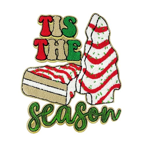 Aufnäher zum Aufbügeln mit Weihnachtsbaum, Chenille-Stickerei, zum Aufnähen auf Weihnachtsbaum, Applikation für DIY, Basteln, T-Shirt, Kleidung, Jacken, Rucksäcke, Jeans, Party-Dekorationen, Zubehör Aufnäher zum Aufbügeln mit Weihnachtsbaum, Chenille-Stickerei, zum Aufnähen auf Weihnachtsbaum, Applikation für DIY, Basteln, T-Shirt, Kleidung, Jacken, Rucksäcke, Jeans, Party-Dekorationen, Zubehör von SWEKKE