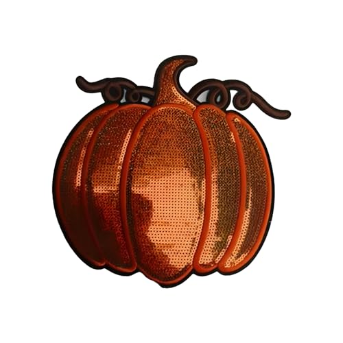 Halloween-Kürbis-Aufnäher zum Aufbügeln mit Pailletten, Stoff, Stickerei, Stickerei, Stickerei, Sticker, Applikation für DIY, Handwerk, T-Shirt, Kleidung, Jacken, Rucksäcke, Jeans, Party-Dekorationen Halloween-Kürbis-Aufnäher zum Aufbügeln mit Pailletten, Stoff, Stickerei, Stickerei, Stickerei, Sticker, Applikation für DIY, Handwerk, T-Shirt, Kleidung, Jacken, Rucksäcke, Jeans, Party-Dekorationen von SWEKKE
