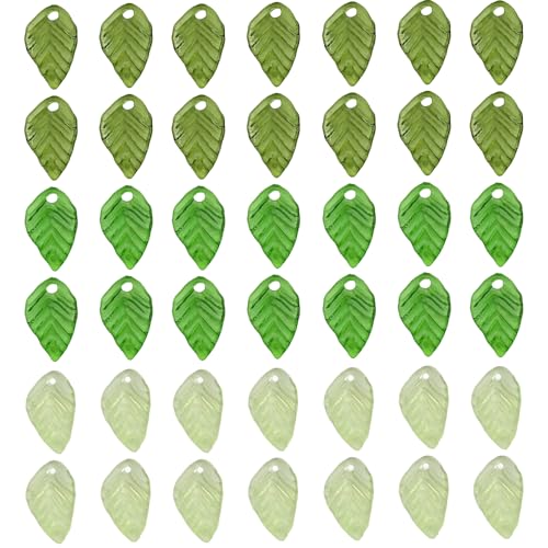 Acrylperlen, grüne Blätter, 15 x 9 mm, transparent, niedliche grüne Blätter, Perlenkappen mit 1 mm Loch, für Ohrringe, Halsketten, Bastelarbeiten, 300 Stück Acrylperlen, grüne Blätter, 15 x 9 mm, transparent, niedliche grüne Blätter, Perlenkappen mit 1 mm Loch, für Ohrringe, Halsketten, Bastelarbeiten, 300 Stück von SWENSENLin