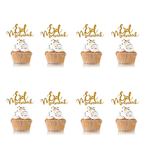 SWHATYW 48 Stück Glitzer-Cupcake-Topper Eid Mubarak Ramadan Kareem Partyzubehör islamische muslimische Party-Dekorationen SWHATYW 48 Stück Glitzer-Cupcake-Topper Eid Mubarak Ramadan Kareem Partyzubehör islamische muslimische Party-Dekorationen von SWHATYW