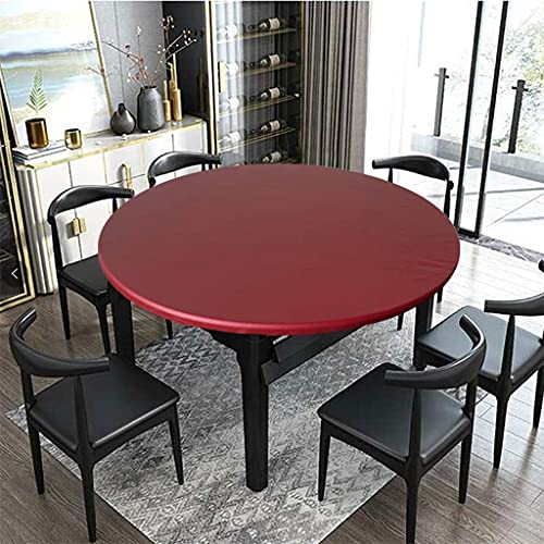 Spann Tischdecke Rund Elastische Gartentischdecke Outdoor Tischdecke Wasserdicht Rutschfestem Runden Tischdecken mit Gummizug Rot70cm Spann Tischdecke Rund Elastische Gartentischdecke Outdoor Tischdecke Wasserdicht Rutschfestem Runden Tischdecken mit Gummizug Rot70cm von SWHLN