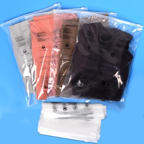 Zip Beutel Wiederverwendbar 30 x 40 cm Zipper Beutel Reisetasche Transparent Zip Tüten Plastikbeutel Aufbewahrungsbeutel für Kleidung (Ohne Entlüftungsöffnungen) von SWIHELP