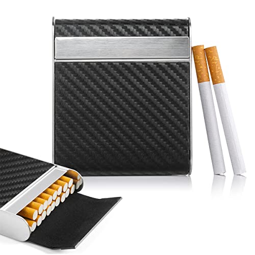 Kohlefaser Zigarettenetui mit Magnetverschluss für 20 Zigaretten - Robustes Metall Zigarettenschachtel Geschenk - Zurück zu den Ergebnissen von SWINILAYA