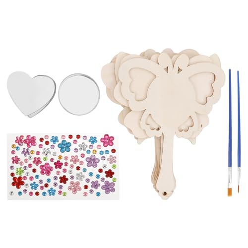 SWOOMEY 1 Satz Diy Holzhandspiegeln für Unvollendete Bastelspiegel für Prinzessinnen Geburtstagsfeiern Kinderfreundliche Malspiegel mit Griff Bastelzubehör für Aktivitäten SWOOMEY 1 Satz Diy Holzhandspiegeln für Unvollendete Bastelspiegel für Prinzessinnen Geburtstagsfeiern Kinderfreundliche Malspiegel mit Griff Bastelzubehör für Aktivitäten von SWOOMEY