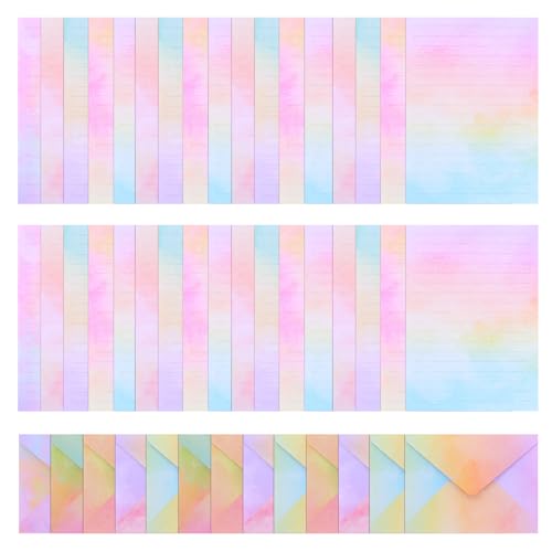 SWOOMEY 1 Set Briefpapier: Dekoratives Set mit Einladungskarten und Umschlägen in Aquarellfarbe – lebendiges Briefpapier für Geburtstagsfeiern, Zusammenkünfte und Feiern SWOOMEY 1 Set Briefpapier: Dekoratives Set mit Einladungskarten und Umschlägen in Aquarellfarbe – lebendiges Briefpapier für Geburtstagsfeiern, Zusammenkünfte und Feiern von SWOOMEY