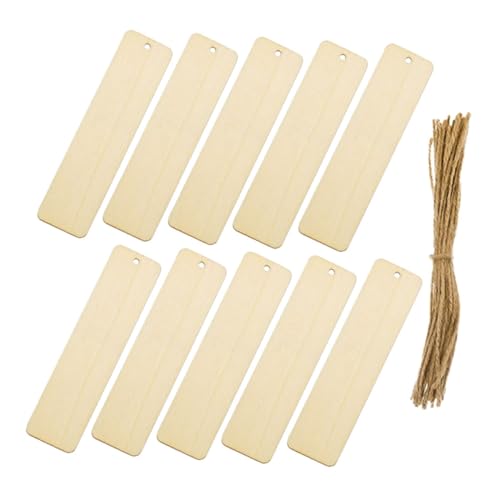 SWOOMEY 10 Stück Holz Lesezeichen Blanko für Diy Bastelprojekte Leere Holzmarkierungen mit Löchern Unbeschichtet für Kreative Gestaltung Geschenkanhänger und Dekoration SWOOMEY 10 Stück Holz Lesezeichen Blanko für Diy Bastelprojekte Leere Holzmarkierungen mit Löchern Unbeschichtet für Kreative Gestaltung Geschenkanhänger und Dekoration von SWOOMEY