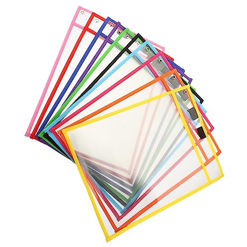 SWOOMEY 10 Stück Teiliges Transparente Dokumententaschen Wiederverwendbare Abwischbare Hüllen für Schüler Üben von Kalligraphie und Schreiben PVC Dry Erase Pockets SWOOMEY 10 Stück Teiliges Transparente Dokumententaschen Wiederverwendbare Abwischbare Hüllen für Schüler Üben von Kalligraphie und Schreiben PVC Dry Erase Pockets von SWOOMEY