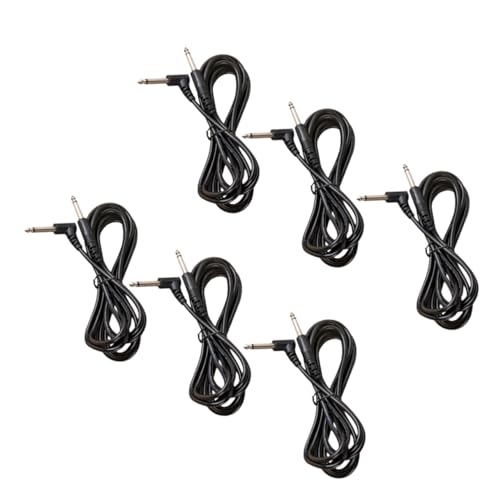SWOOMEY 10Stücke Gitarren Effektkabel mit für Gitarre Bass und Lautsprecher Langlebiges Instrumentenkabel Schwarz für Klare Audioübertragung von SWOOMEY