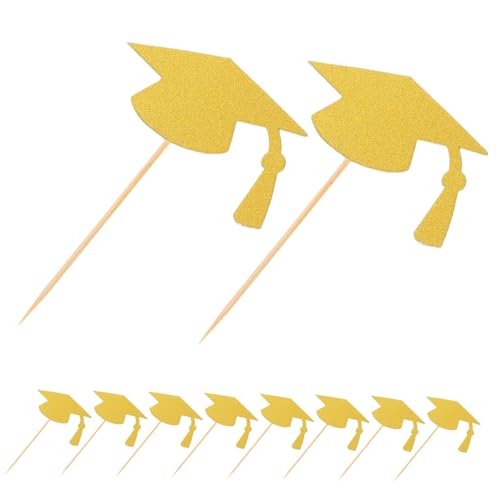 SWOOMEY 24 Stück Teiliges Graduation Cap Cake Topper Goldene Kuchen Dekoration für Abschlussfeier Einfach Anzubringen Vielseitig für Kuchen und Cupcakes Kreative Abschluss Party Deko SWOOMEY 24 Stück Teiliges Graduation Cap Cake Topper Goldene Kuchen Dekoration für Abschlussfeier Einfach Anzubringen Vielseitig für Kuchen und Cupcakes Kreative Abschluss Party Deko von SWOOMEY