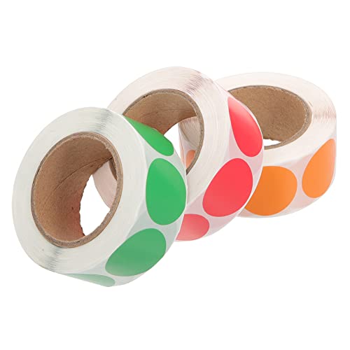 SWOOMEY 3 Rollen Farbige Punktaufkleber mit Selbstklebenden Etiketten Beschriften und Organisieren von Dokumenten für Zuhause Büro und Bastelarbeiten Sticker SWOOMEY 3 Rollen Farbige Punktaufkleber mit Selbstklebenden Etiketten Beschriften und Organisieren von Dokumenten für Zuhause Büro und Bastelarbeiten Sticker von SWOOMEY