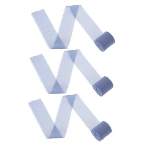 SWOOMEY 3 Rollen Fransenrand Satinband Nebelblau Weiches und Glattes Chiffonband für Hochzeitsdekoration Geschenkverpackung Brautsträuße SWOOMEY 3 Rollen Fransenrand Satinband Nebelblau Weiches und Glattes Chiffonband für Hochzeitsdekoration Geschenkverpackung Brautsträuße von SWOOMEY