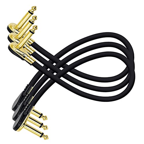 SWOOMEY 3 Stück Wirkungslinie Gitarre Multipack Wohnung Professional Patch Farbig Draht Kabel Für Musikinstrumente Pvc Golden SWOOMEY 3 Stück Wirkungslinie Gitarre Multipack Wohnung Professional Patch Farbig Draht Kabel Für Musikinstrumente Pvc Golden von SWOOMEY
