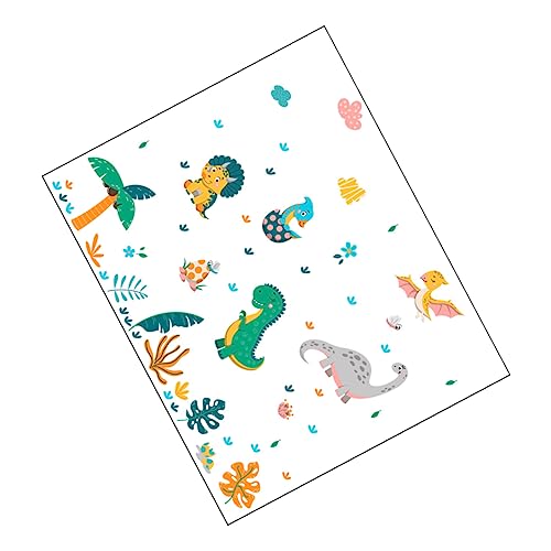 SWOOMEY 4 Blätter Kinderzimmer Wandsticker Set DIY Cartoon Dinosaurier Wandaufkleber für Kreative Dekoration Einfach Anzubringen für Glatte Oberflächen SWOOMEY 4 Blätter Kinderzimmer Wandsticker Set DIY Cartoon Dinosaurier Wandaufkleber für Kreative Dekoration Einfach Anzubringen für Glatte Oberflächen von SWOOMEY