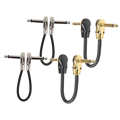 SWOOMEY 4Stücke Gitarren Patchkabel Langlebige Pedalkabel für Gitarre Bass und Keyboards Robustes Material für Musikinstrumente von SWOOMEY