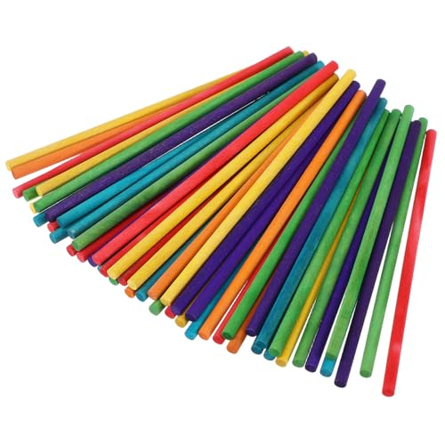 SWOOMEY 50 Stück Bunte Holzstäbchen Runde Diy Holzstäbe für Kreative Bastelprojekte und Eiscreme Herstellung Geeignet für Hochwertigem Holz Gefertigt SWOOMEY 50 Stück Bunte Holzstäbchen Runde Diy Holzstäbe für Kreative Bastelprojekte und Eiscreme Herstellung Geeignet für Hochwertigem Holz Gefertigt von SWOOMEY