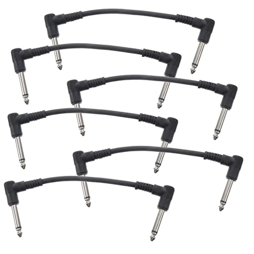 SWOOMEY 6Stücke Gitarreneffektkabel Professionelles Instrumentenkabel für Gitarre Bass und Keyboards Langlebig für Musikgeräte und Effekte von SWOOMEY