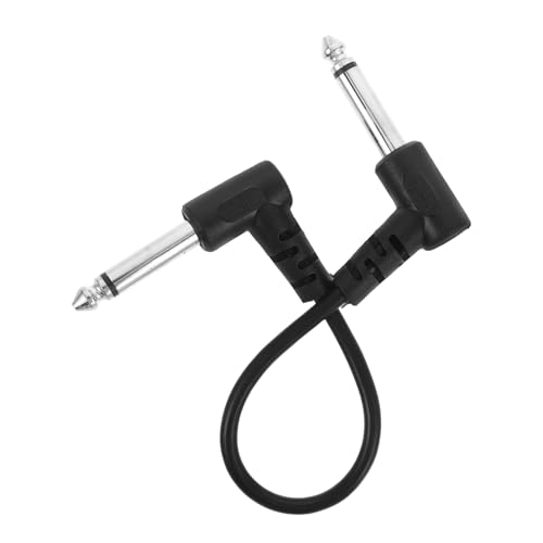SWOOMEY Guitar Patchkabel Abgewinkeltes Nylon Geflechtetes Kabel für Gitarre Geräuschloser Audioanschluss Kupferstecker für Optimale Signalübertragung für Musiker und Auftritte von SWOOMEY