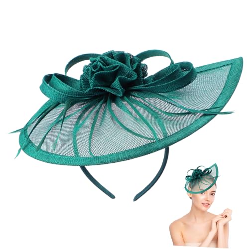 SWOOMEY Hochwertiger Braut Fascinator Netzstoff Hut Haarreif für Damen Leicht Elegant mit Befestigungsbügel für Hochzeiten Bälle Theater und Festliche Anlässe Modisch und Komfortabel von SWOOMEY