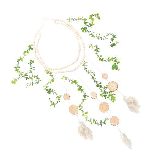 SWOOMEY Holzperlen Wanddeko Aufhängung für Fotos Boho Makramee Fotohalter für Schlafzimmer und Wohnzimmer Rustikale Wanddekoration mit Natürlichem Flair Einfache Installation und SWOOMEY Holzperlen Wanddeko Aufhängung für Fotos Boho Makramee Fotohalter für Schlafzimmer und Wohnzimmer Rustikale Wanddekoration mit Natürlichem Flair Einfache Installation und von SWOOMEY