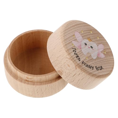 SWOOMEY Zahnbox Für Babys Lockenhalter Aus Holz Zahnschoner Für Kinder Sicheres Modernes Design Organisiert Die Erinnerungen An Die Ersten Zähne Des Babys Sicher Und Wiederverwendbar von SWOOMEY