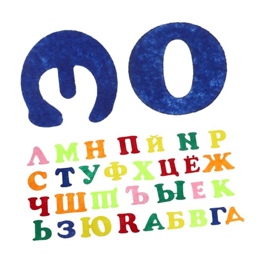SWOOMEY Russische Alphabet Sticker für Lernhilfe Bunte Filzaufkleber Wanddekoration Kindergarten Vorschule Buchstaben Zahlen Aufkleber Pädagogisch Einfach Anzubringen von SWOOMEY