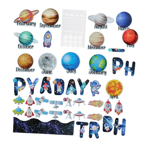 SWOOMEY Teiliges Weltraum Party Dekorationsset aus Buntem Dickem Papier für Pinnwand Klassenzimmer DIY Bastelprojekte Buchstaben und Cartoon Motiv Ausschneidebogen für Geburtstag und SWOOMEY Teiliges Weltraum Party Dekorationsset aus Buntem Dickem Papier für Pinnwand Klassenzimmer DIY Bastelprojekte Buchstaben und Cartoon Motiv Ausschneidebogen für Geburtstag und von SWOOMEY