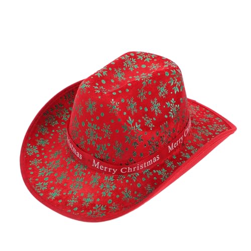 SWOOMEY Weihnachtsdekoration Weihnachtsmann Kostüm Hut Western Hut Schneeflocke Druck SWOOMEY Weihnachtsdekoration Weihnachtsmann Kostüm Hut Western Hut Schneeflocke Druck von SWOOMEY