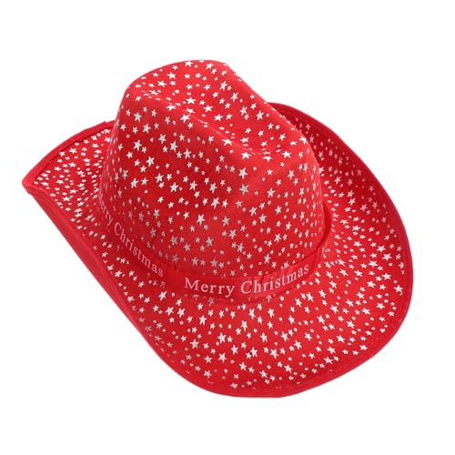SWOOMEY Weihnachtsmannmütze Weihnachtsmütze im -Stil rote Kappe Westernhut für Damen zum Halloween-Verkleiden SWOOMEY Weihnachtsmannmütze Weihnachtsmütze im -Stil rote Kappe Westernhut für Damen zum Halloween-Verkleiden von SWOOMEY