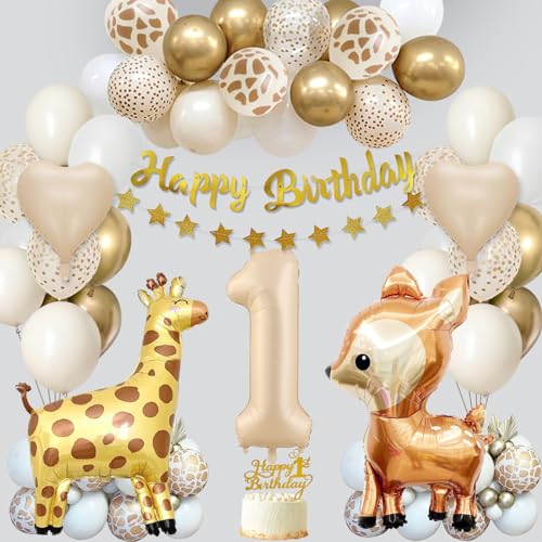 1. Geburtstag Junge Mädchen, 1. Geburtstag Deko Geburtstagsdeko 1 Jahr Junge Mädchen, mit Happy Birthday Girlande Beige Gold Luftballons 1 Geburtstag Cake Topper für Baby Kindergeburtstag 1 Jahr Deko 1. Geburtstag Junge Mädchen, 1. Geburtstag Deko Geburtstagsdeko 1 Jahr Junge Mädchen, mit Happy Birthday Girlande Beige Gold Luftballons 1 Geburtstag Cake Topper für Baby Kindergeburtstag 1 Jahr Deko von SWPEED