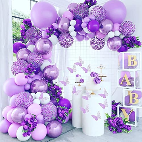 Luftballon Girlande 108Pcs Lila Weißer Schmetterling Latex Party Dekoration Liefert Mädchen Babyparty Jedes Alter Geburtstag Hochzeit Abschlussfeier Party Dekorationen Luftballon Girlande 108Pcs Lila Weißer Schmetterling Latex Party Dekoration Liefert Mädchen Babyparty Jedes Alter Geburtstag Hochzeit Abschlussfeier Party Dekorationen von SWPEED