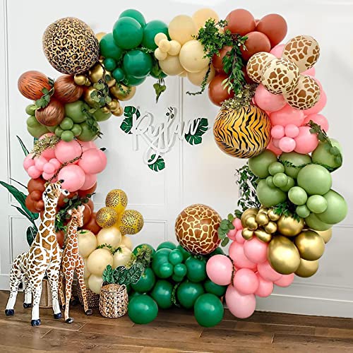 Luftballons Girlande Dschungel,Luftballons Geburtstag Ballongirlande Set mit Grün Rosa Kaffee Aprikose Metallic Gold Latex Ballons Animal Luftballon für Mädchen Hochzeit Baby Shower Taufe Safari Deko Luftballons Girlande Dschungel,Luftballons Geburtstag Ballongirlande Set mit Grün Rosa Kaffee Aprikose Metallic Gold Latex Ballons Animal Luftballon für Mädchen Hochzeit Baby Shower Taufe Safari Deko von SWPEED