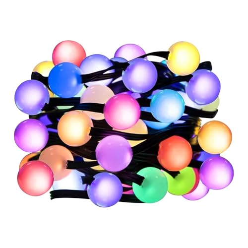 Globus-Lichterkette, 10 m, Farbwechsel-LED-Lichterkette, 200 Modi, RGB-LED, Twinkle Ball, IP65, wasserdicht, Bluetooth/App/Fernbedienung für Weihnachten, drinnen und draußen Globus-Lichterkette, 10 m, Farbwechsel-LED-Lichterkette, 200 Modi, RGB-LED, Twinkle Ball, IP65, wasserdicht, Bluetooth/App/Fernbedienung für Weihnachten, drinnen und draußen von SWTHM