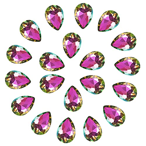 SWTHONY 13 x 18 mm große Kristall-Strasssteine in Tropfenform, spitzer Rücken, Edelsteine zum Basteln, Schmuckherstellung, Schuhe, Kleid, Glasperlen, 56 Stück, bunt SWTHONY 13 x 18 mm große Kristall-Strasssteine in Tropfenform, spitzer Rücken, Edelsteine zum Basteln, Schmuckherstellung, Schuhe, Kleid, Glasperlen, 56 Stück, bunt von SWTHONY