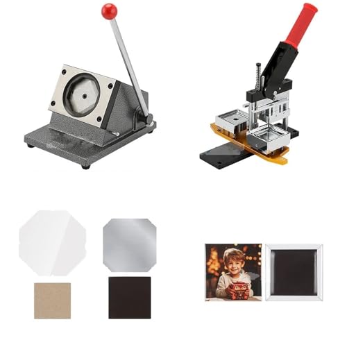 SWVYDC Buttonmaschine Button Badge Press Maschine 2,5 * 2,5 Zoll Stahl Kühlschrank Magnet Herstellung Maschine Kühlschrank Aufkleber Presse Maschine Magnetische + Papier Cutter SWVYDC Buttonmaschine Button Badge Press Maschine 2,5 * 2,5 Zoll Stahl Kühlschrank Magnet Herstellung Maschine Kühlschrank Aufkleber Presse Maschine Magnetische + Papier Cutter von SWVYDC
