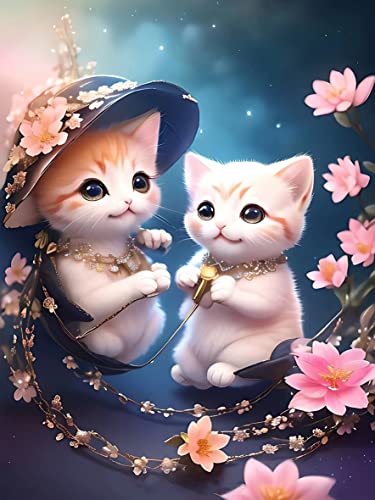5D Diamant Painting, Diamond Painting Set, DIY Diamant Kunst Malerei Stickerei Set Mosaikherstellung Erwachsene Diamant Kunst Handwerk Kreuzstich Bilder für Home Wand Dekor 30x40cm Süße Katze 5D Diamant Painting, Diamond Painting Set, DIY Diamant Kunst Malerei Stickerei Set Mosaikherstellung Erwachsene Diamant Kunst Handwerk Kreuzstich Bilder für Home Wand Dekor 30x40cm Süße Katze von SXCCNW