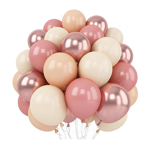 Retro Rosa Beige Luftballons, Dusty Pink Luftballons Set, Rosa Rose Gold Party Ballon, Retro Weiß Ballon für Party Dekorationen Retro Rosa Beige Luftballons, Dusty Pink Luftballons Set, Rosa Rose Gold Party Ballon, Retro Weiß Ballon für Party Dekorationen von SXCCNW