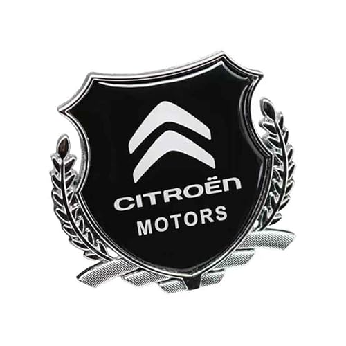 SXDZHK Auto Emblem Aufkleber für Citroen e-Mehari 2016-2023, Badge Aufkleber Emblem Badge Auto Sticker Abziehbild Buchstaben Kofferraum Aufkleber Selbstklebend Tuning Zubehör,Silver-8.5cm*8cm von SXDZHK