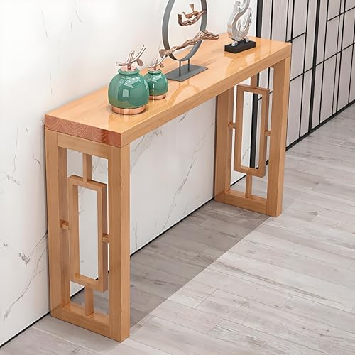 SXKLYRF Moderner Konsolentisch Holz, Ablagetisch Schmal, Schmale Kommode Flur für Wohnzimmer, Flur und Eingangsbereich, Einfach zu Montieren(Beige,80x30x75cm/31x12x29.5in) von SXKLYRF