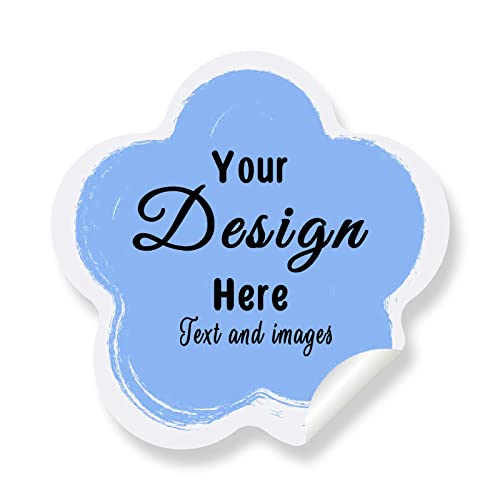 Personalisierte Klebeetiketten Aufkleber Etiketten, 500 Etiketten benutzerdefinierte Aufkleber mit jedem Design, Bild, Logo-Text, benutzerdefinierte Aufkleber für Firmenlogos(Blume) von SXLONG