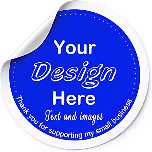 Personalisierte Klebeetiketten Aufkleber Etiketten, 500 Etiketten benutzerdefinierte Aufkleber mit jedem Design, Bild, Logo-Text, benutzerdefinierte Aufkleber für Firmenlogos(Kreis) von SXLONG