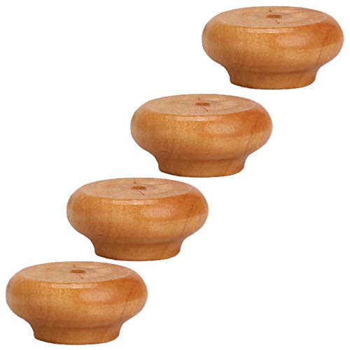 4er-Set Möbelbeine aus Massivholz, Sofabeine aus Holz mit rundem Dutt-Design, Ersatzbeine für Couch, Bett, Sessel, Schrank, Couchtisch, Fernsehschrank, inkl. Zubehör, erhältlich in 2 cm, 4 cm, 6 cm 4er-Set Möbelbeine aus Massivholz, Sofabeine aus Holz mit rundem Dutt-Design, Ersatzbeine für Couch, Bett, Sessel, Schrank, Couchtisch, Fernsehschrank, inkl. Zubehör, erhältlich in 2 cm, 4 cm, 6 cm von SXNFSX