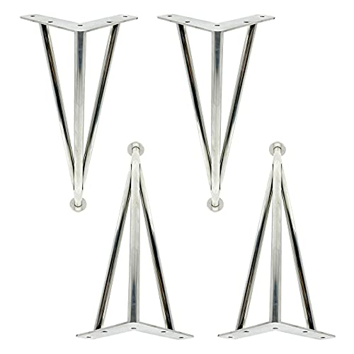 SXNFSX 4-teilige verstellbare Möbelbeine, Moderne Tischbeine im Industriestil, DIY-Metallfüße, Ersatz-Haarnadelbeine für Couchtisch, Schlafsofa, Silber-20 cm SXNFSX 4-teilige verstellbare Möbelbeine, Moderne Tischbeine im Industriestil, DIY-Metallfüße, Ersatz-Haarnadelbeine für Couchtisch, Schlafsofa, Silber-20 cm von SXNFSX