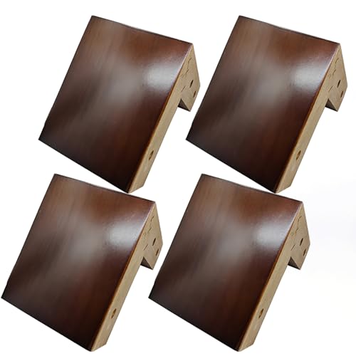 SXNFSX Betterhöhungs-Sofafüße aus Holz, 4er-Set, Möbelbeine für L-förmige Couch, Kommoden, Tische, 12 cm, Holz-Ersatzbeine von SXNFSX