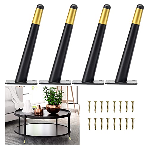 SXNFSX Möbelbeine 10 cm 12 cm 15 cm 18 cm 20 cm 25 cm 30 cm 35 cm, Tischbeine aus Metall, Füße mit Schrauben, Ersatz für Sofa, Schreibtisch, Esszimmer, Kaffee, 4 Stück, rutschfest, BlackGold-35cm/13. SXNFSX Möbelbeine 10 cm 12 cm 15 cm 18 cm 20 cm 25 cm 30 cm 35 cm, Tischbeine aus Metall, Füße mit Schrauben, Ersatz für Sofa, Schreibtisch, Esszimmer, Kaffee, 4 Stück, rutschfest, BlackGold-35cm/13. von SXNFSX