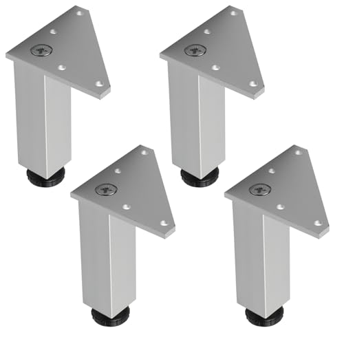 SXNFSX Verstellbare Möbelbeine, 4er-Set quadratische Tischfüße, Höhe 6–50 cm, Aluminiumlegierung, eloxiertes Finish, Sofa- und Couchtischbeine – 20 cm/7,9 Zoll für Moderne Wohnkultur SXNFSX Verstellbare Möbelbeine, 4er-Set quadratische Tischfüße, Höhe 6–50 cm, Aluminiumlegierung, eloxiertes Finish, Sofa- und Couchtischbeine – 20 cm/7,9 Zoll für Moderne Wohnkultur von SXNFSX