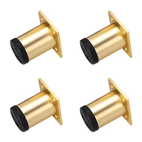 SXNFSX Verstellbare Möbelbeine, Gold 6–40 cm, stilvolle Sofa- und Schrankfüße aus eloxiertem Aluminium, Ø 38 mm Basis, 4er-Set (8 cm), mehrfarbiges Design für Küche und Wohnzimmer von SXNFSX