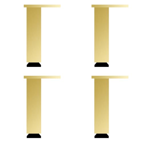 Verstellbare goldene Möbelbeine – 4er-Set quadratische Tischbeine – 6–50 cm Höhe – Aluminiumlegierung – eloxiertes Finish – perfekt für Sofas und Couchtische – 2,4 Zoll Höhe Verstellbare goldene Möbelbeine – 4er-Set quadratische Tischbeine – 6–50 cm Höhe – Aluminiumlegierung – eloxiertes Finish – perfekt für Sofas und Couchtische – 2,4 Zoll Höhe von SXNFSX