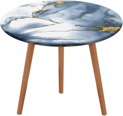 SXQCKJ Runde Tischdecken, Dunkelroter Marmor, Elastischer Rand, Waschbare Polyester Tischdecke für Wohnzimmer, Terrasse(Colored Marble-4,36" (Round)) von SXQCKJ